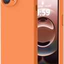 LOVE 3000 Designed for iPhone 16e Case, Premium Silicone with [Soft Anti-Scratch Microfiber Lining] Shockproof Protective Phone Case for Men Women Girls 6.1", Bright Orange