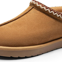 DREAM PAIRS Women's Fuzzy Cozy Slippers Genuine Suede Indoor Outdoor Fluffy Home Comfy Winter Slip On Cute Warm Memory Foam Furry Shoes Fuzzy Easy, Size 9