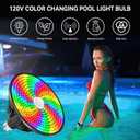 CEDIO LED Pool Light Bulb for Inground Pool, 2026 Upgraded 120V RGB Color Changing Pool Lights Underwater Pool Light with Remote Control, E26/E27 Replacement Pool Light (Pool Light Bulb Black)