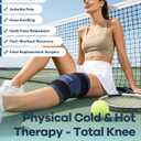Knee Ice Pack Wrap 60-Minute Long-Lasting Ice Pack for Knee Pain Relief, Reusable Gel Ice Wrap for Leg Injuries, Swelling, Knee Replacement Surgery, Cold Therapy for Arthritis, Meniscus Tear, ACL Blue