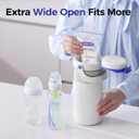 Portable Breast Milk Cooler, 4 Ice Rings, 360Cooling with Vacuum Lid, Safe Chill for 30H+, 22oz Large Capacity with 2 Bottles, Rapid Chill to 40, Extra Wide Opening, Ideal for Work & Travel