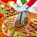 KitchenAid Classic Pizza Wheel with Sharp Blade For Cutting Through Crusts, Pies and More, Built In Finger Guard for Safety and Comfort Grip to Protect Fingers, Dishwasher Safe, 9-Inch, Red