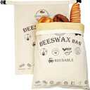 Reusable Beeswax Bread Bags for Sourdough: XL Eco-Friendly Fresh Food Storage (13x17in, 2 Pack) | Moisture Lock, Sustainable Homemade Bread Preservation
