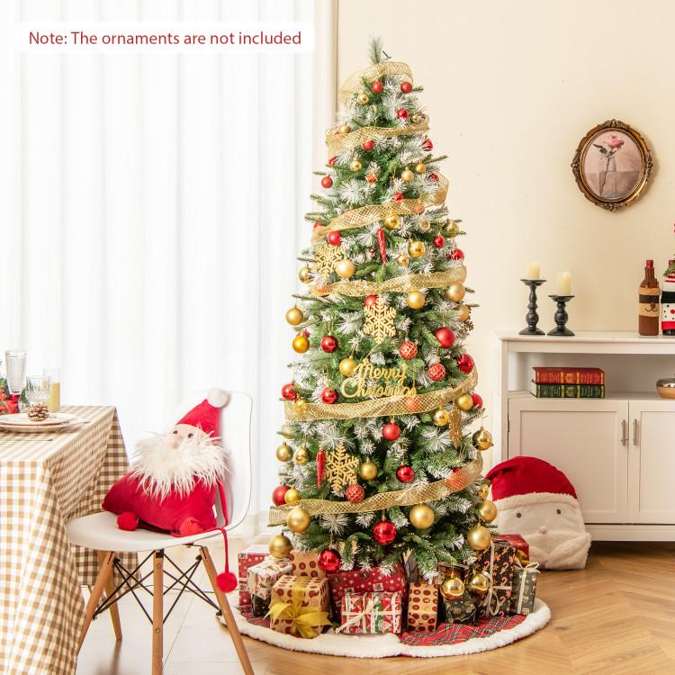 6FT Artificial Christmas Tree with Warm-White LED Lights