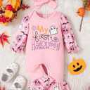 Halloween Newborn Baby Girl Clothes Infant Long Sleeve Romper Jumpsuit Bodysuit Christmas Outfits 3-6M