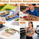 Bandesun Stainless Steel Snack Containers for Kids & Adults, 1 Pack Leek Proof Metal Bento Lunch Box with lids, Lunchable Containers for Travel, School, Home - Stackable Bento Snack Box