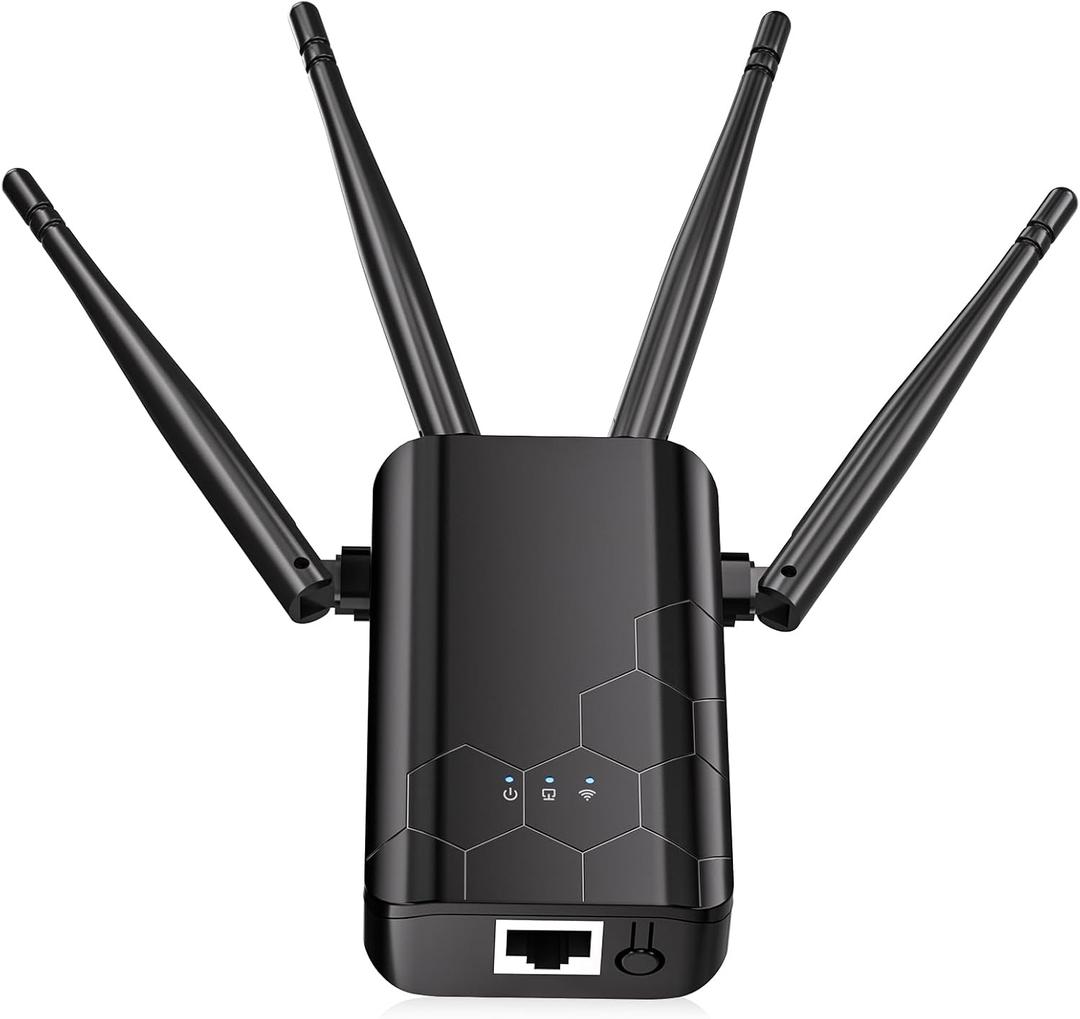 2026 WiFi Extender, 8600 sq.ft Coverage, Supports 45+ Devices, with Ethernet Port, Secure and Easy to Set Up