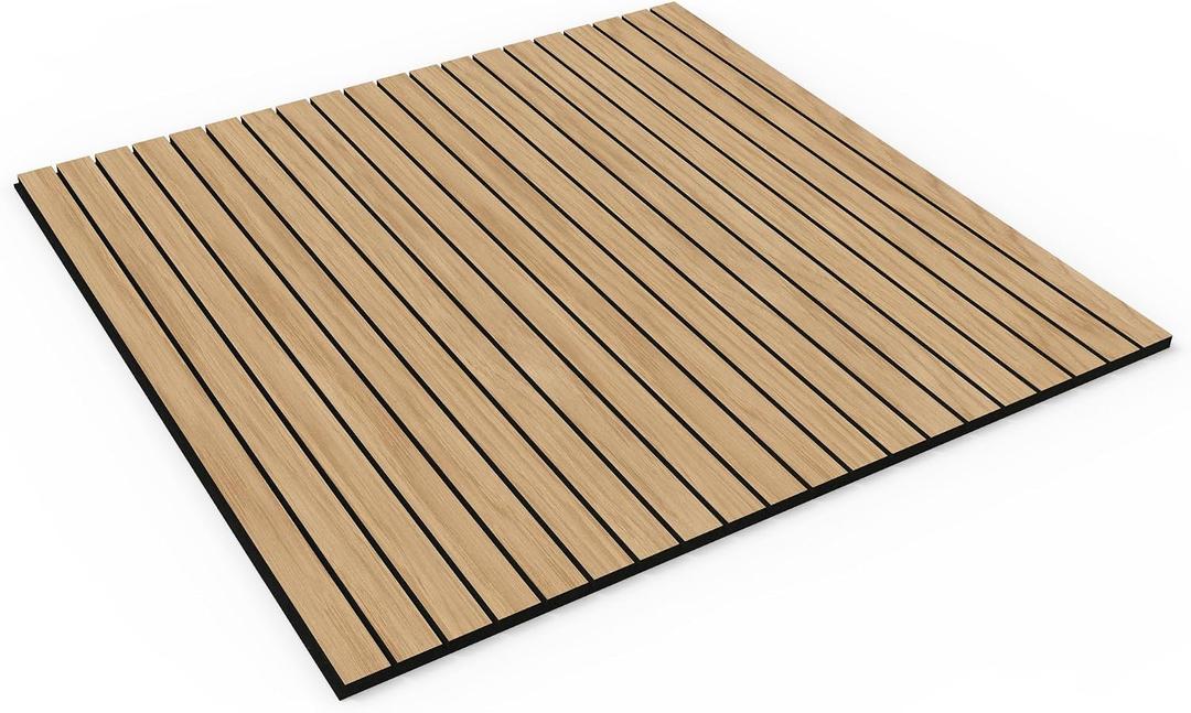 8-Pack Peel & Stick Acoustic Wood Slat Wall Panels, 8pcs - 23.6" x 23.6"