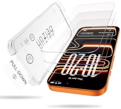 Beizun for iPhone 12 Pro Max Screen Protector 3-Pack: Military 9H Tempered Glass, Easy Installation, Full Coverage, Anti-Scratch & Fingerprint Defense