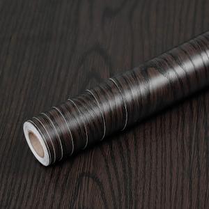 Homease Brown Black Wood Contact Paper 24 x 196 in, Self-Adhesive Wallpaper Peel and Stick Removable Decorative Wall Covering Vinyl Film for Shelf Liner Furniture Kitchen Cabinet Countertop Drawer