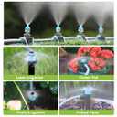 Drip Irrigation Kit, Garden Watering System with Quick Connectors,97FT Automatic Irrigation System with 12mm 6mm Irrigation Tubing Hose, Misting Watering System for Outdoor Plants