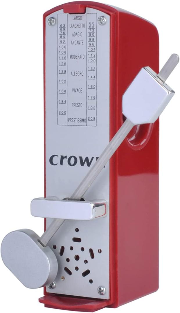 Btuty Mini Mechanical Metronome Universal Metronome Portable 11cm Height for Piano Guitar Violin Ukulele Chinese Zither Music Instrument mechanical metronome (red)