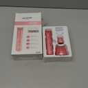 OLOV Electric Body Hair Trimmer - Groin Trimmer for Men - Bikini Trimmer Women - Wet/Dry Shaver Groomer, Replaceable Ceramic Blade Heads, USB Recharge Dock, Waterproof Hygiene Razor, Red (Gold and Red)