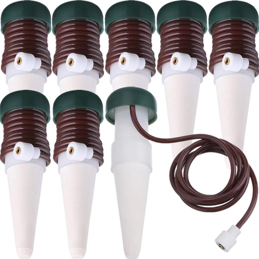 HESTYA 8 Pack Plant Self Watering Stakes Insert Automatic Watering Devices Self Watering Spikes Indoor Outdoor Plant Watering for Vacation