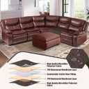 KinCam Waterproof Recliner Sectional Couch Covers, Oversized Reclining Sofa Covers for L Shape Couch, Non Slip Couch Cover for Sofa Washable Slipcover (1 Seat Couch Cover, Chocolate)