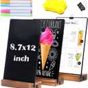 3 Pack 8.7x12 in Chalkboard Sign Small Chalkboard Decorative Chalkboard with Base Family Message Chalkboard Kid Chalkboard Store Poster Display