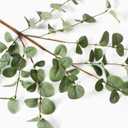 6 Pcs 27" Eucalyptus Stems Greenery Stems Eucalyptus Leaf Spray in Green Silk Plastic Plants Floral Artificial Plants for Home Party Wedding Decoration