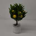 Artificial Potted Plants 15.7 inches Fake Lemon Tree Artificial Lemons Citrus Tree with White Pot Faux Plants Indoor for Home,Office, Living Room Table, Desk