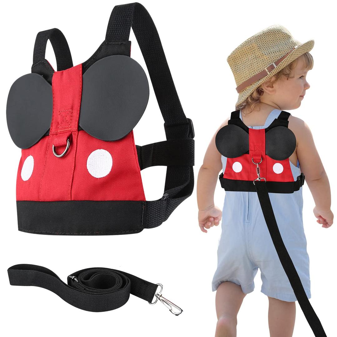 Toddler Leash for Baby Boys and Girls - Adjustable Safety Harness Baby Leash for 1-4 Year Olds, Perfect for Disney Trips, Airports, Malls, Zoos, and Kids with Autism