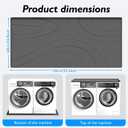 Washing Machine Drain Pan Silicone mat,Large 53.5" X 26.8" Non-Slip Waterproof Washer Drip Tray,Raised Edge Drip Mat for Under Dryer or Washer, Anti-Vibration,Floor Leak Protector for Laundry Room