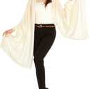 Velanio Cashmere 100% Cashmere Knitted Wrap Pashmina Shawl Extra Large Scarf Stole for Women Travel (White)