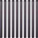 1” x 18 ” Black Malleable Steel Nipples Fitting, 1 Inches Threaded Pipe Nipples, DIY Steampunk Industrial Vintage Style, 10 Pack.