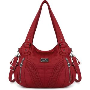 Purses and Handbags Women Fashion Tote Bag Shoulder Bags Top Handle Satchel Purses Washed Synthetic Leather Handbag