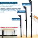 Benbuoo Folding Adjustable Table Legs 21 to 35 inch, Metal Telescopic Storage Desk Legs for Outdoor Camper, RV, Coffee Dinner Table, Tabletops, Kitchen, DIY Bar Desk, Tablesaw, 2pcs Black
