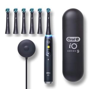 Oral-B iO Series 9 Electric Toothbrush With 6 Brush Heads, Black Onyx