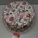 SINGER Premium Round Large Sewing Basket with Matching Zipper Pouch | 30% More Storage Volume (Floral Paisley Print)