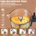 Induction Moka Pot, 6 Cups (10.6 oz) Crystal Glass-Top & Stainless Steel Moka Pot, Classic Stovetop Espresso Maker, Silver