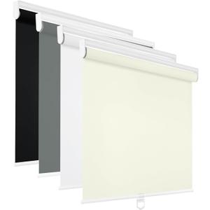 Blackout Roller Shades Cordless for Windows,100% Room Darkening Window Blinds for Bedroom,Thermal Insulated UV Protection,Easy Install Pull Down Shades for Home,38" w x 72" h,Beige