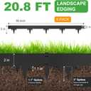 20.8FT Metal Landscape Edging, 5-Pack 50"L x 5"H Rust-Proof Border