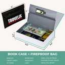 Book Safe with Combination Lock, Hidden Safe (9.5 x 6.2 x 2.2 Inch) with Fireproof Bag, Secret Diversion Safe, Hollow Book Box Hidden Storage, Money Safe Box for Cash (LITTLE WOMEN)