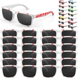 12 Pack Baseball Sunglasses for Kids Party Favors Plastic Sunglasses for Summer Pool Beach Accessories Birthday Gifts