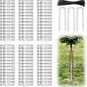 RIFNY Tree Trunk Protector Guard, Metal Tree Guards Bark Protectors with Zip Ties from Mowers Trimmers Deer, Outdoor Plant Protectors from Animals (16.5 Inch, 6 PCS)