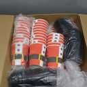 Foaincore 100 Pcs 12 oz Christmas Disposable Coffee Cups with Lid, Insulated Ripple Wall Paper Disposable Espresso Cups for Cold Hot Drinking Christmas Party Supplies