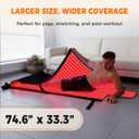 2570 LEDs Dual Full Body Red Light Therapy Mat, Red Light Therapy Blanket, 2570pcs 2in1 LEDs(660nm& 850nm), Premium Leather, Adjustable Timer & Intensity