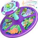 Dinosaur sit and Spin Toys for Toddlers 1-3, 360 Sit and Spin with LED & Music, sit n Spin Toys for Toddlers 2-4 Toddler Toy Age 2 3 4, Birthday Gifts, Big Kids Toy for 3 Year Toddler