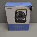 Gazeled Battery Powered Fan, Long Lasting Battery Operated Fans for Camping, Portable D-Cell Desk Fan with Timer, 3 Speeds, Whisper Quiet, 180 Rotation, for Office, Bedroom, Outdoor, 5'', Model: F15 (Yellow)