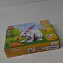 LEGO Creator 3 in 1 White Rabbit Animal Toy Building Set, STEM Toy for Kids 8+, Transforms from Bunny to Seal to Parrot Figures, Creative Play Building Toy for Boys and Girls, 31133