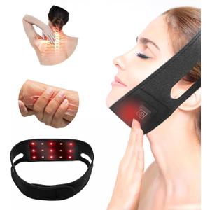 Red Light Therapy Belt,Infrared Red Light Therapy to Relieve Shoulder,Chin,Neck and Hand Wrist Muscle Pain,Red Light Therapy Has a Timed Remote Control,660nm Red Light and 850nm Near-Infrared Light