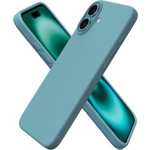 ORNARTO Compatible with iPhone 16 Plus Case 6.7, Slim Liquid Silicone 3 Layers Full Covered Soft Gel Rubber Phone Case Protective Cover 6.7 Inch, Cactus