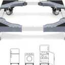 W B D WEIBIDA Appliance Dolly Cart with 4 Locking Twin Wheels Mini Fridge Stand Adjustable Furniture Mover Mobile Roller Base for Washing Machine, Dryer, Refrigerator, Laundry Pedestal