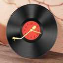 Leptetek 12" Vinyl Records Wall Decor, Vinyl Record Wall Clock, Unique Wall Clocks with Battery Operated (Battery Not Included) Music Decor and Room Decor