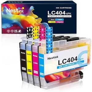 Nestink LC404 3 Pack High Yield Compatible Ink Cartridges Replacement for Brother LC 404 LC-404 LC404BK to Use with MFC-J1205W MFC-J1215W (3 Pack, Black Cyan Magenta Yellow)