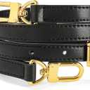 BEUDW Vachetta Leather Adjustable Crossbody Strap for Leather Shoulder Strap Belt Replacement Suitable for L V Handbags (width: 0.6in-Brown)