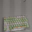 GK GAMAKAY 132 Keys Green White Keycaps Set, MOA Profile PBT Five-Sided Thermal Sublimation Cute Puppy Keycap for 61/68/75/80/84/87/98/104/108 Layout Mechanical Gaming Keyboard (Green)