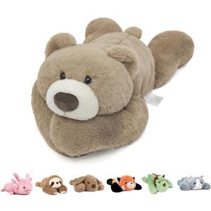 Niuniu Daddy 20" | 3.3 Pound Weighted Bear Stuffed Animals for Adults Kids, Giant Large Teddy Bear Plush Toy, Cute Brown Bear Body Pillow with Soft Fur & Body for Gift Christmas Birthday Holidays (Medium)