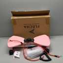 FLÉCHA Waist Twister Machine Exercise, Ab Workout Equipment, Waist Twisting Exercise Board with Digital Counter, Tracks Time Twists Calories, Non-Slip Core Trainer, 300 lb Capacity, Twist Board with Sweat Belt & Virtual Workout Plan, Resistance Bands, Pink/White